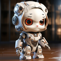 Sticker - 3d Robot cartoon cat 