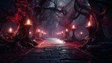 Fototapeta Przestrzenne - Fantasy pathway dark