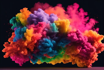 Sticker - Colorful explosion smoke background wallpaper