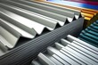 construction roof sheets profile shaped wave galvanized zinc steel sheets, corrugated metal Stacks