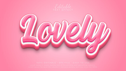 Aufkleber - Editable text effects - Lovely text effect mockup