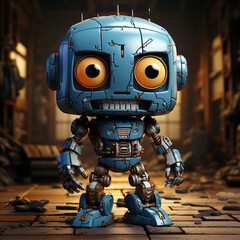 Sticker - 3d robot monster