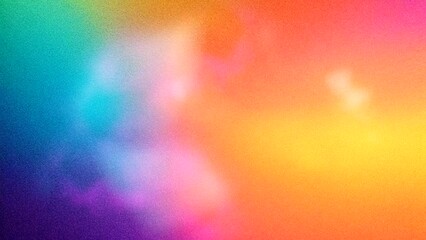 Wall Mural - Colorful flared gradients with grainy grain for loop playback. Dynamic gradient animation with grainy grain on abstract background