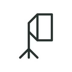 Poster - Photography light stand isolated icon, photography lighting equipment vector icon with editable stroke