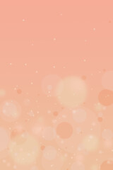 Wall Mural - empty peachy pink background with blurred bokeh lights and empty space for text