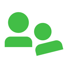 Aufkleber - Digital png illustration of two green people with copy space on transparent background