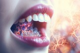 Fototapeta  - Mouth microbiome
