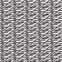 Sticker - Seamless tribal monochrome pattern- illustration. Contour drawing of rounded lines, original ornament for packaging, cover.