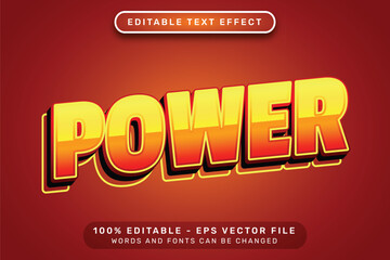 Poster - power 3d text effect and editable text effect