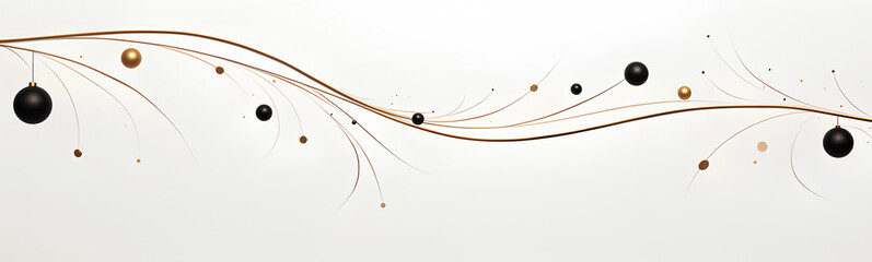 Wall Mural - minimalist christmas cards. minimalist illustrations with black strokes of christmas elements.