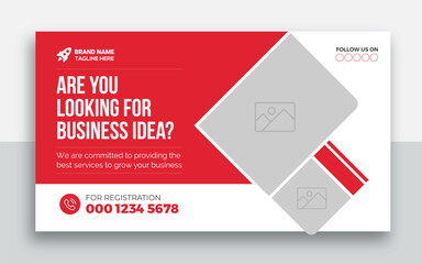 Poster - Business youtube thumbnail and web banner design template