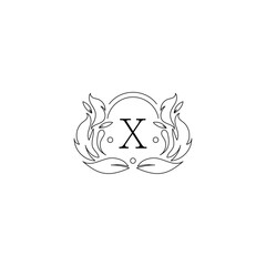 Sticker - Luxury Logo Alphabet X