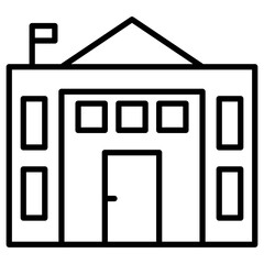 Poster - Library Building Icon