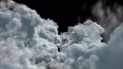 Wall Mural - clouds fly with alpha channel