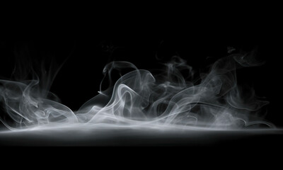 Smoke on black background