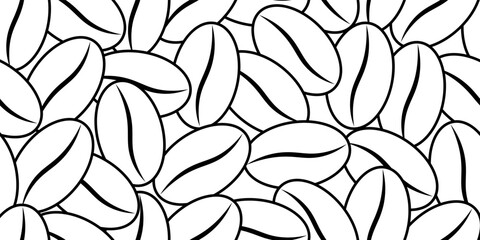 Wall Mural - pile of coffee beans seamless pattern