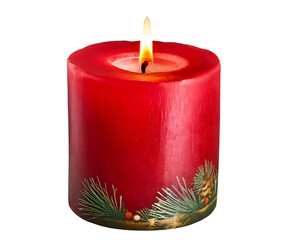 Poster - Red christmas candle.