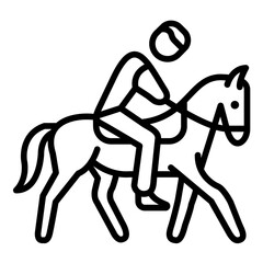 Wall Mural - Horse Rider Icon