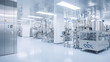 © Wararat - Pharmaceautical clean room, industrial design for large scale chemical production in controlled sterile conditions.
