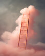 ladder to the sky.Creative minimal business concept