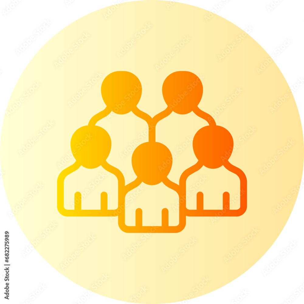 teamwork gradient icon Stock Vector | Adobe Stock