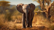 African elephant calf 8K created with Generative Ai