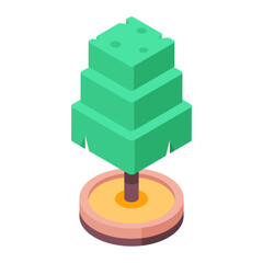 Sticker - Isometric Garden  Trees icons