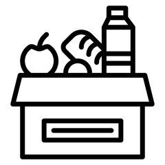 Wall Mural - Food Supplies Line Icon