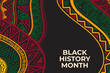 hand drawn black history month background