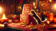 Chinese New Year Celebration - AI Generated Illustration, Realistic

