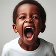 portrait of a child screaming