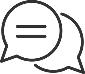 Poster - Chat icon vector design element. Talk bubble speech sign. Dialogue balloon.