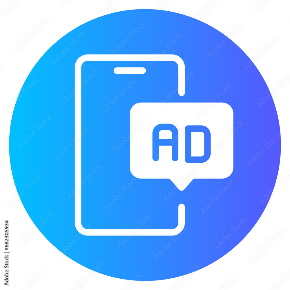 advertising gradient icon