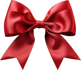 Poster - Elegant red ribbon and bow clip art