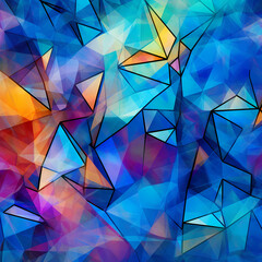 Canvas Print - abstract prism-like patterns representing cosmic harmony