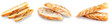 set of sliced baguette bread isolated on white or transparent backgrpund png