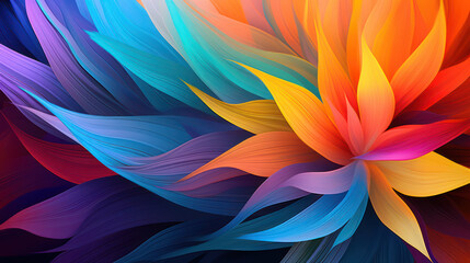 Abstract colorful background with flowers as wallpaper background illustration