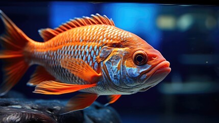 Wall Mural - Close-up, fish in an aquarium