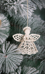 Poster - decoration on snowy Christmas tree