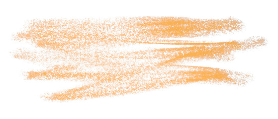 Wall Mural - Orange pencil strokes isolated on transparent background