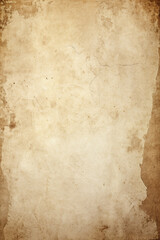 Wall Mural - The wallpaper of an old vintage paper with brown stain texture detail background for notebook, memo, graphic, and others. Generative AI.