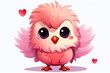 cute chicken character love theme