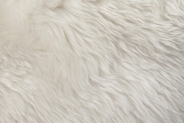white natural fur background texture. wool close up