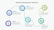 Timeline process infographic template for business presentation with icons and 6 steps.