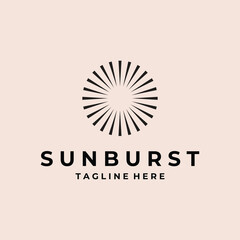 Poster - sunburst logo vector Creative Minimal design template. Symbol for Corporate Business Identity