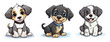 Cute puppy dog cartoon character vector illustration