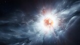 Fototapeta  - Cosmic photo of white dwarf star at close range , detailed high resolution professional space photo