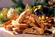 Homemade Almond And Dried Fruit Cantuccini