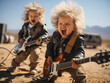 Wüstenszene mit musizierenden Kindern