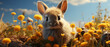 Frühlingsfreude: Der Hase im Blumenmeer